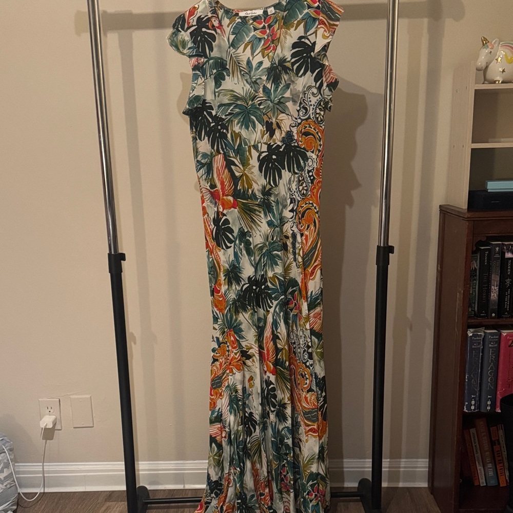 Robert Graham Multicolor Tropical Maxi Dress